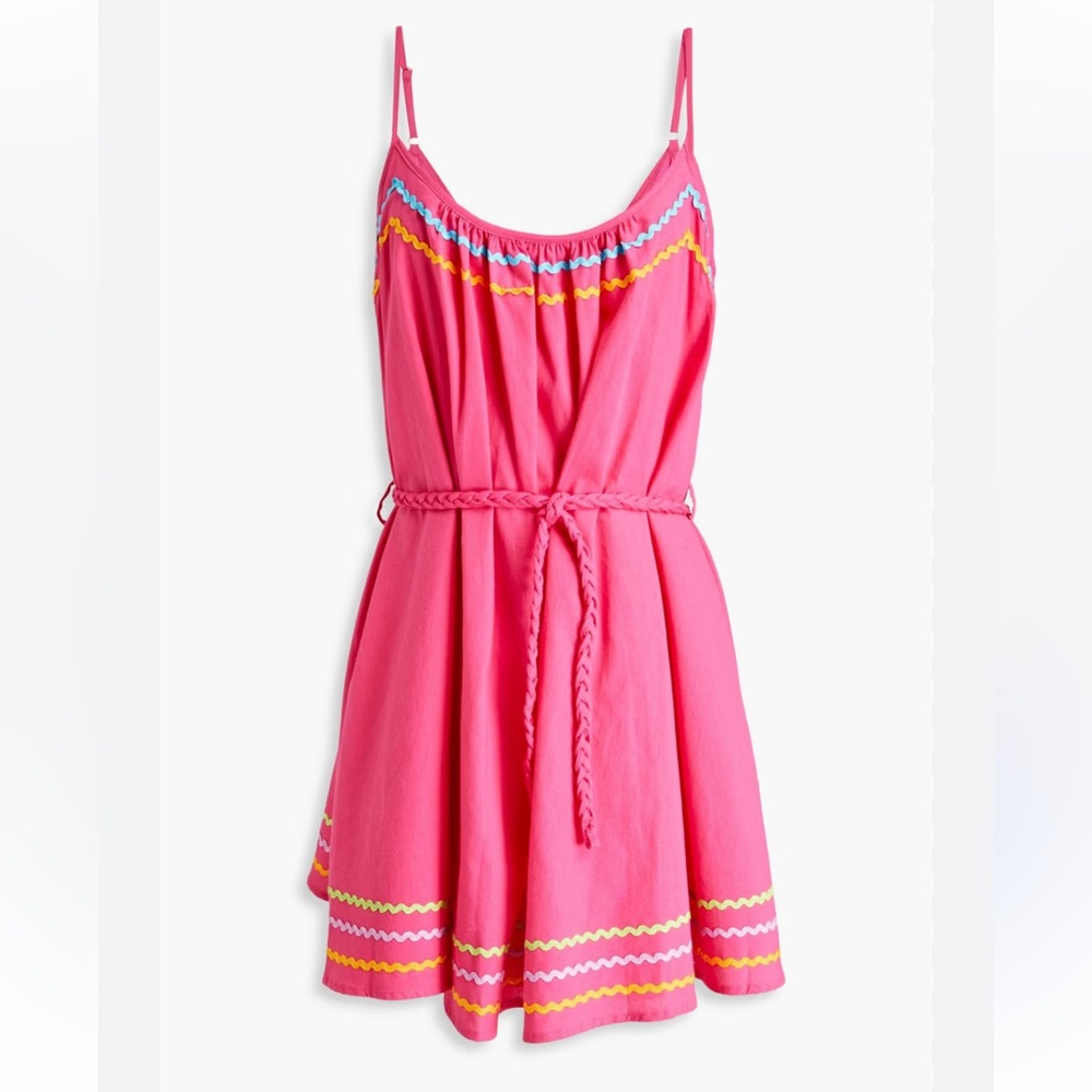 NWT Olivia Rubin Belted Cotton Mini Dress US Size‎ 8 Pink